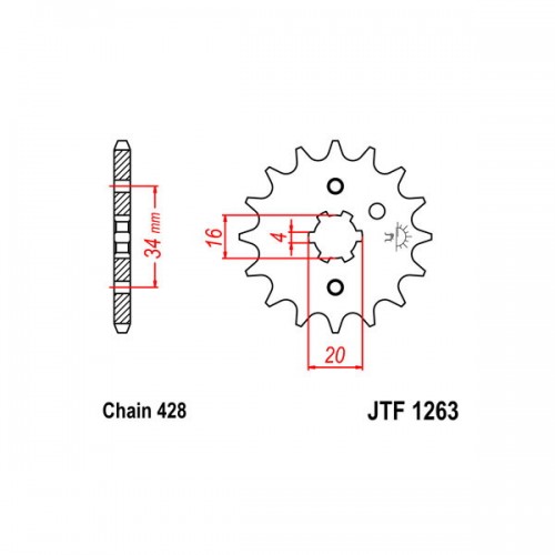 SGR 542120014 - PIGNONE YAMAHA (428) 14 D