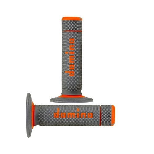 ACSUD 343910C - COPPIA MANOPOLE DOMINO CROSS BI-COMPOSITE GRIGIO / ARANCIO