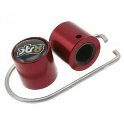 STR-545.33/RE - TAPPI VALVOLA STR8, CON ANTIFURTO, UNIVERSALE,ROSSO