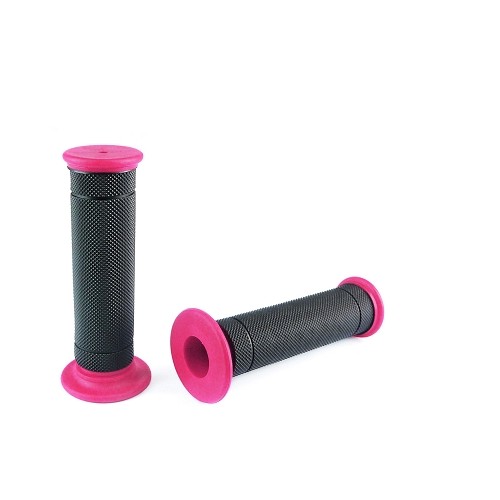 ACSUD 344222E - COPPIA MANOPOLE NOEND GRIP SMOOTE NERO / PINK