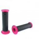 ACSUD 344222E - COPPIA MANOPOLE NOEND GRIP SMOOTE NERO / PINK