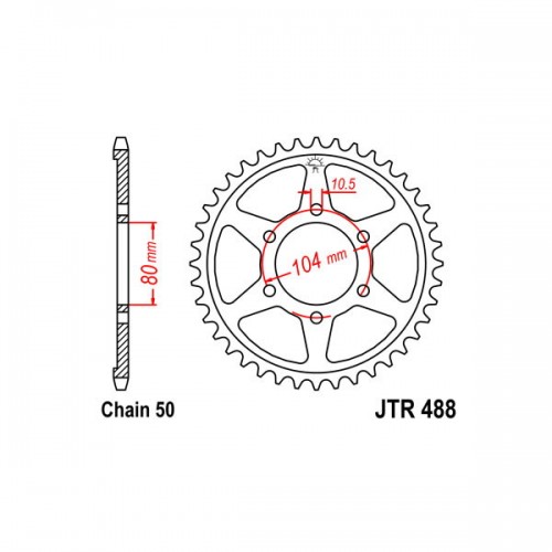 SGR 541640240 - CORONA ACCIAIO KAWASAKI (530) 40 D