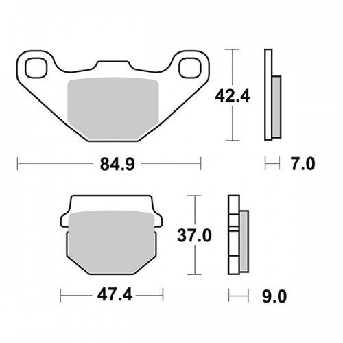 SGR 656101HM - COPPIA PASTICCHE FRENO HM SUZUKI-KAWA-ITALJET