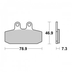 SGR 656108HM - COPPIA PASTICCHE FRENO HM HONDA-CAGIVA-APRILIA