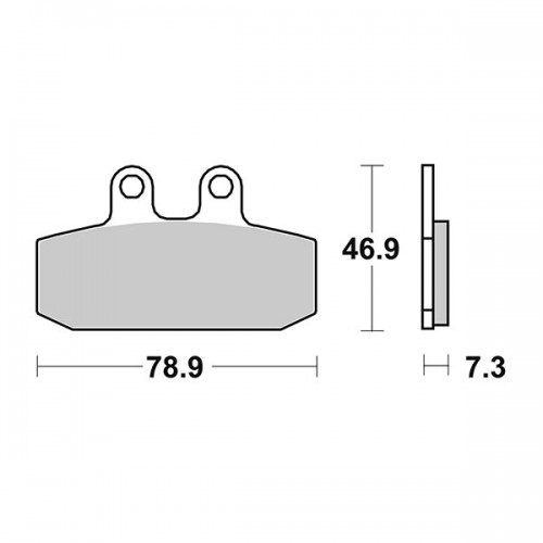 SGR 656108HM - COPPIA PASTICCHE FRENO HM HONDA-CAGIVA-APRILIA