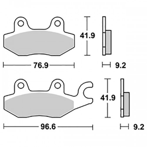 SGR 656119HM - COPPIA PASTICCHE FRENO HM HONDA-DEALIM-KYMCO