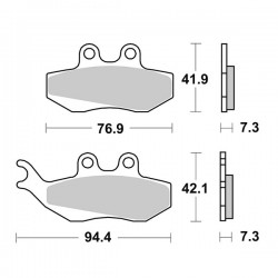 SGR 656120HM - COPPIA PASTICCHE FRENO HM YAMA-APRILIA-BENELLI