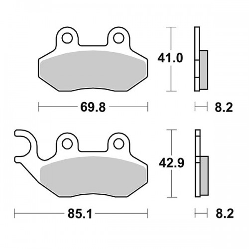 SGR 656140HM - COPPIA PASTICCHE FRENO HM CAGIVA-GARELI-SYM