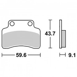 SGR 656141HM - COPPIA PASTICCHE FRENO HM KYMCO