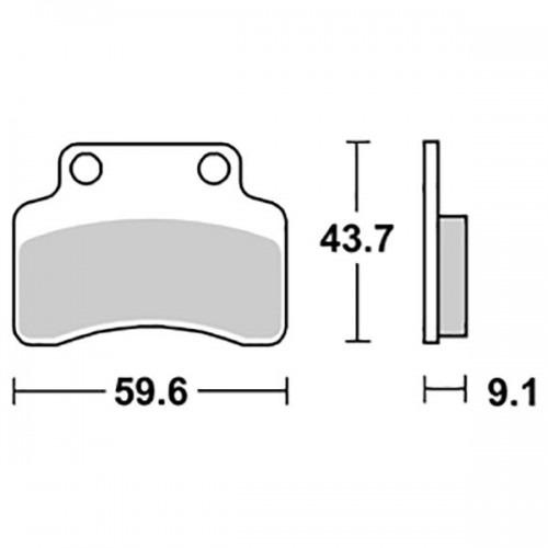 SGR 656141HM - COPPIA PASTICCHE FRENO HM KYMCO