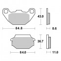 SGR 656154HM - COPPIA PASTICCHE FRENO HM KYMCO