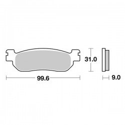 SGR 656155HM - COPPIA PASTICCHE FRENO HM YAMAHA-MBK