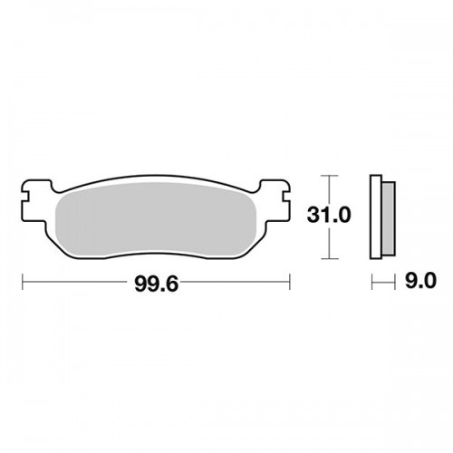 SGR 656155HM - COPPIA PASTICCHE FRENO HM YAMAHA-MBK