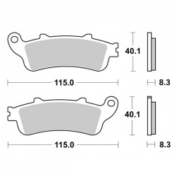 SGR 656156HM - COPPIA PASTICCHE FRENO HM HONDA