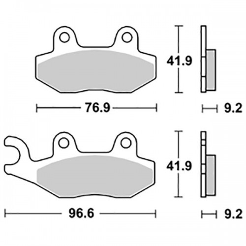 SGR 656163HM - COPPIA PASTICCHE FRENO HM HONDA-PGO-KYMCO