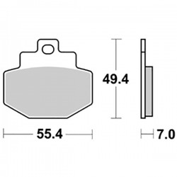 SGR 656166HM - COPPIA PASTICCHE FRENO HM BENELLI-PIAGGIO