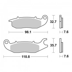 SGR 656180HM - COPPIA PASTICCHE FRENO HM PIAGGIO-HONDA