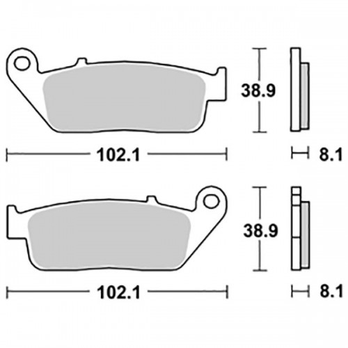 SGR 656183HM - COPPIA PASTICCHE FRENO HM KYMCO-SUZUKI-HONDA