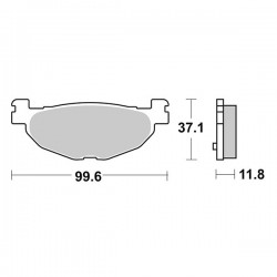 SGR 656185HM - COPPIA PASTICCHE FRENO HM YAMAHA