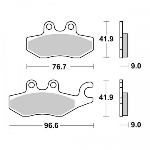 SGR 656187HM - COPPIA PASTICCHE FRENO HM PIAGGIO