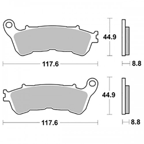 SGR 656192HM - COPPIA PASTICCHE FRENO HM HONDA