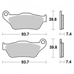 SGR 656194HM - COPPIA PASTICCHE FRENO HM YAMAHA