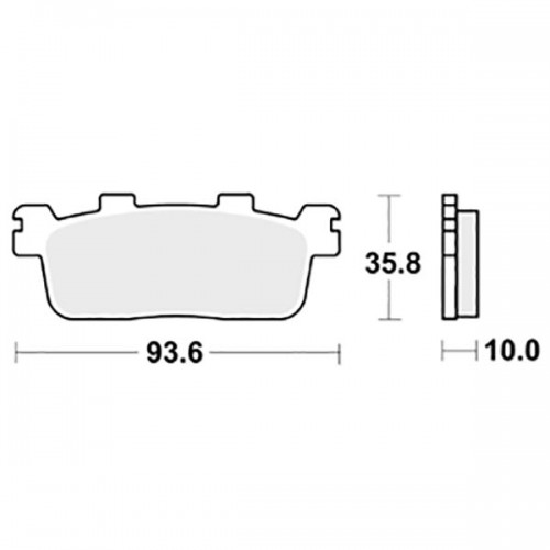 SGR 656195HM - COPPIA PASTICCHE FRENO HM KYMCO