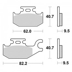 SGR 656196HM - COPPIA PASTICCHE FRENO HM SUZUKI