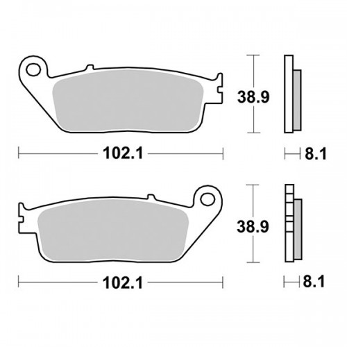 SGR 656627SP - COPPIA PASTICCHE FRENO SP HONDA-SUZUKI-YAMAHA