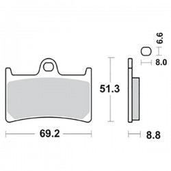 SGR 656634SP - COPPIA PASTICCHE FRENO SP YAMAHA