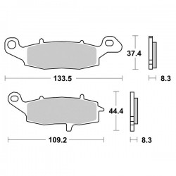 SGR 656705SP - COPPIA PASTICCHE FRENO SP KAWASKI-SUZUKI