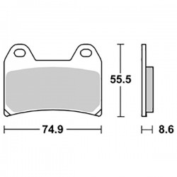 SGR 656706SP - COPPIA PASTICCHE FRENO SP APRILIA-BMW-CAGIVA-DUCA