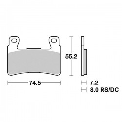 SGR 656734SP - COPPIA PASTICCHE FRENO SP HONDA-HYOSUNG