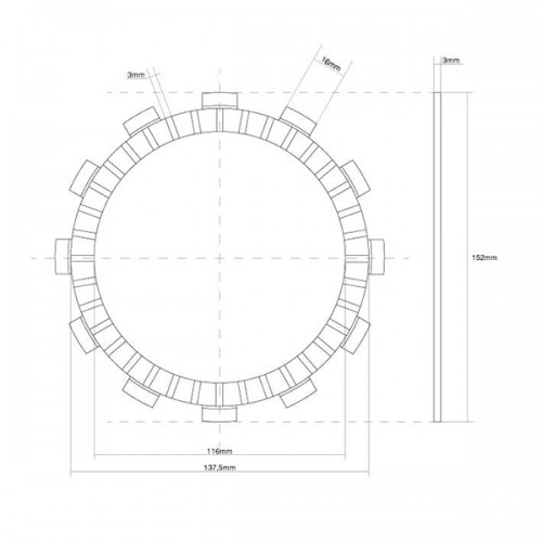 SGR 741185 - DISCO FRIZIONE GIARIA GIAPPONESE OEM21441-37400