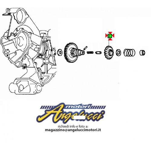 PIAGGIO 224599 - INGRANAGIO MESSA IN MOTO VESPA PK 125 AUTOMATICA VAM1T