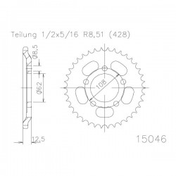 SGR 540154649 - CORONA ACCIAIO SACHS (428) 49 D