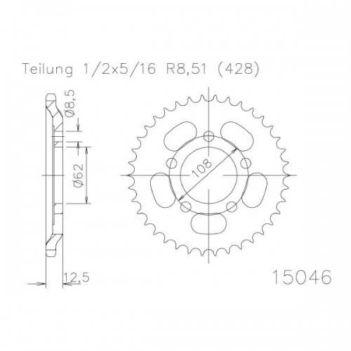 SGR 540154649 - CORONA ACCIAIO SACHS (428) 49 D