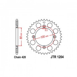 SGR 541011050 - CORONA ACCIAIO HONDA (428) 50 D