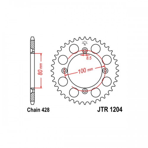 SGR 541011050 - CORONA ACCIAIO HONDA (428) 50 D