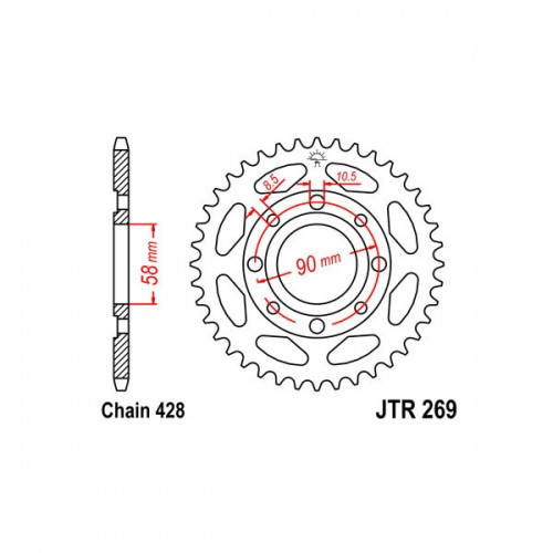 SGR 541020135 - CORONA ACCIAIO HONDA (428) 35 D