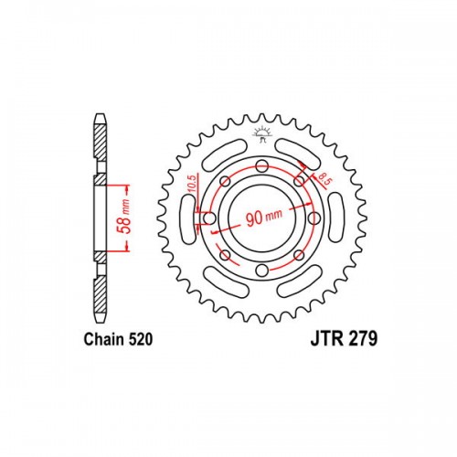 SGR 541021430 - CORONA ACCIAIO HONDA (520) 30 D