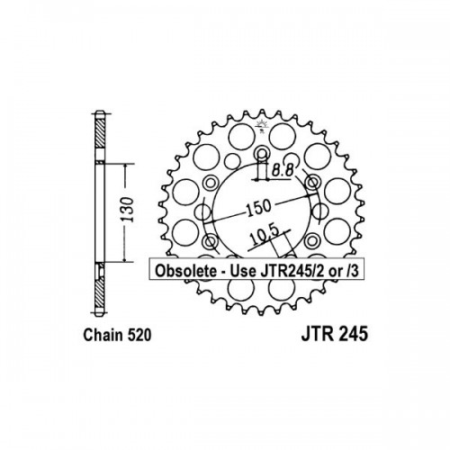 SGR 541030438 - CORONA ACCIAIO HONDA (520) 38 D