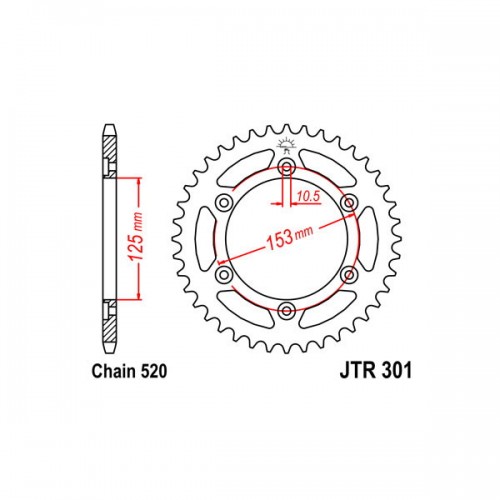 SGR 541032045 - CORONA ACCIAIO HONDA (520) 45D