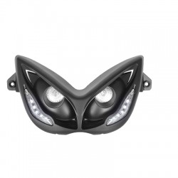 ACSUD 201303A - MASCHERA 2 FARI ALOGENI + FILA LEDS NITRO NERA