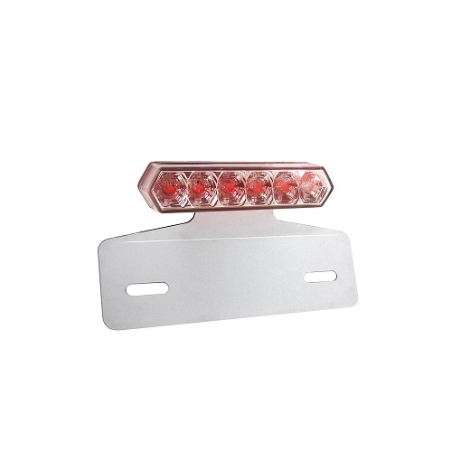 ACSUD 204425 - FARO POSTERIORE FILA 6 LEDS + PORTA TARGA OMOLOGATO