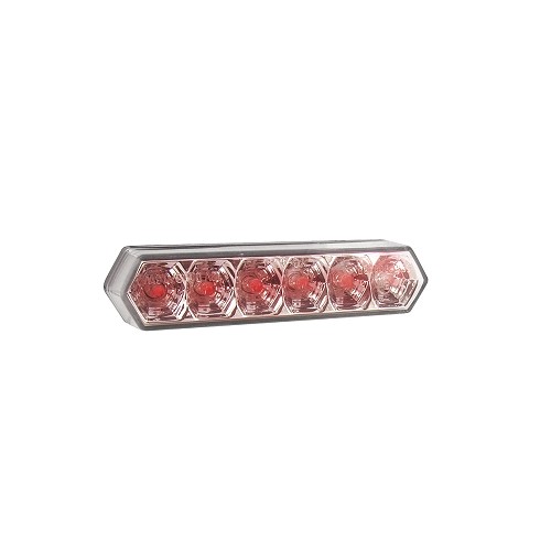 ACSUD 204426 - FARO POSTERIORE FILA 6 LEDS GEMMA TRASPARENTE OMOLOG