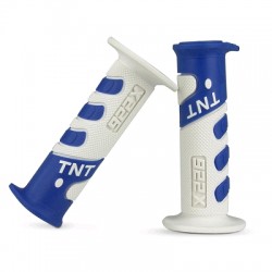 ACSUD 344199C - COPPIA MANOPOLE TNT RACING GRIP 922X BIANCO/BLU