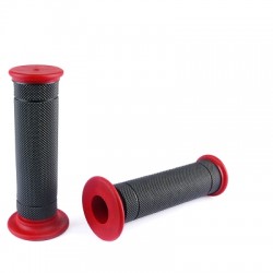 ACSUD 344222 - COPPIA MANOPOLE NOEND GRIP SMOOTE NERO/ROSSO