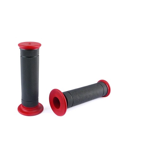 ACSUD 344222 - COPPIA MANOPOLE NOEND GRIP SMOOTE NERO/ROSSO